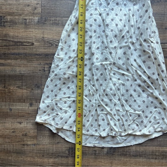 Monteau Los Angeles Women's Cream Polka Dot Linen Blend Dress Size Small NWT - Picture 4 of 8